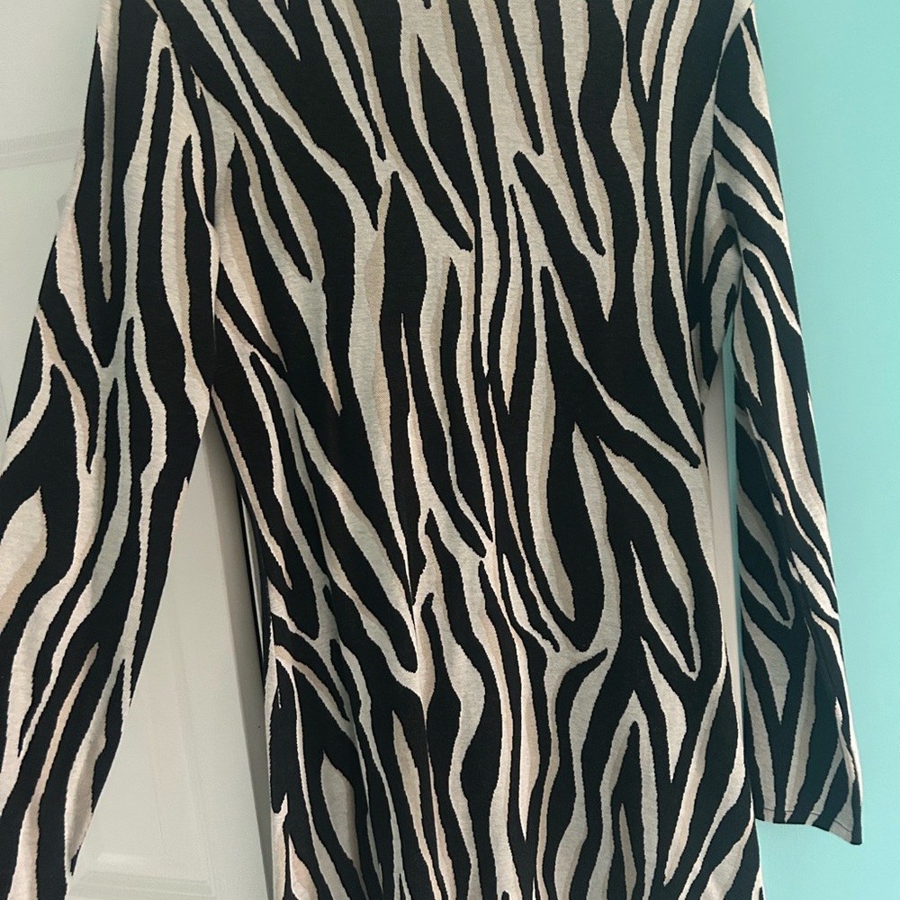 Zebra Print Long Sleeve Top